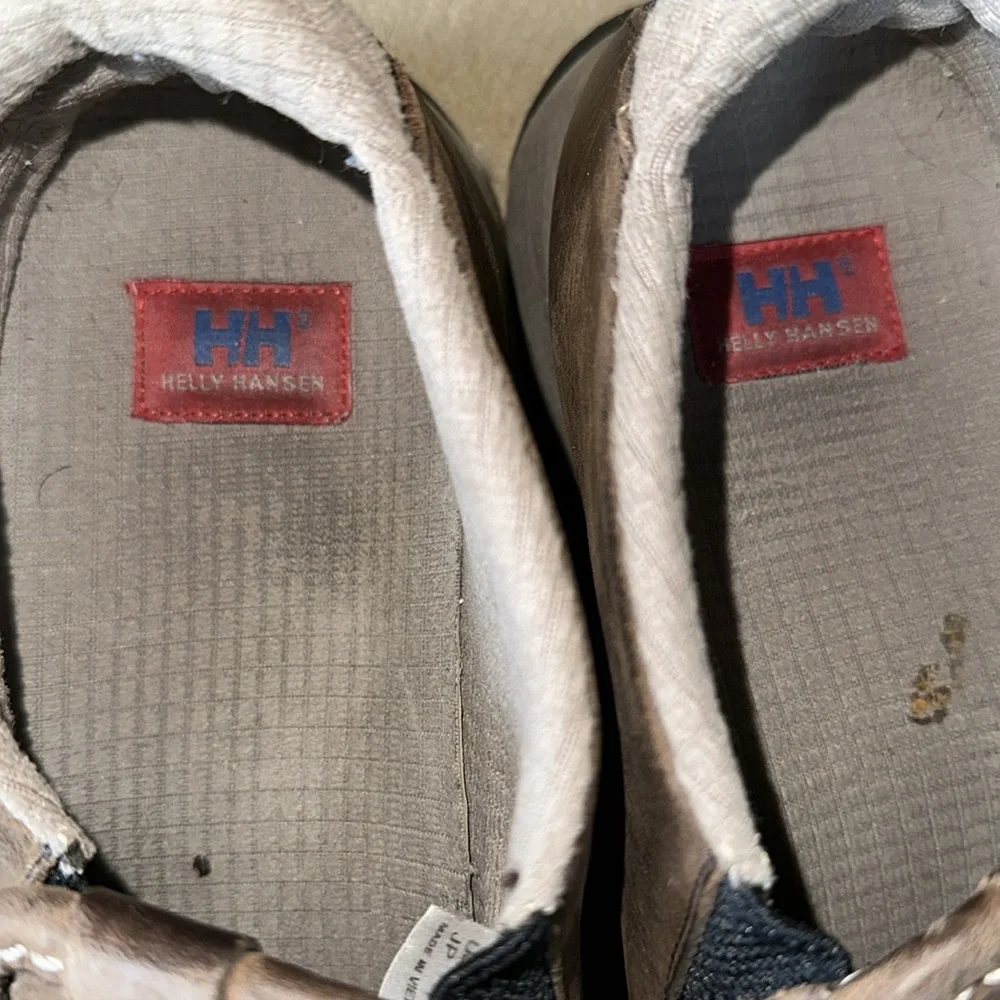 HELLY HANSEN Vintage Brown Leather Slip on Shoes Mens Size 10
